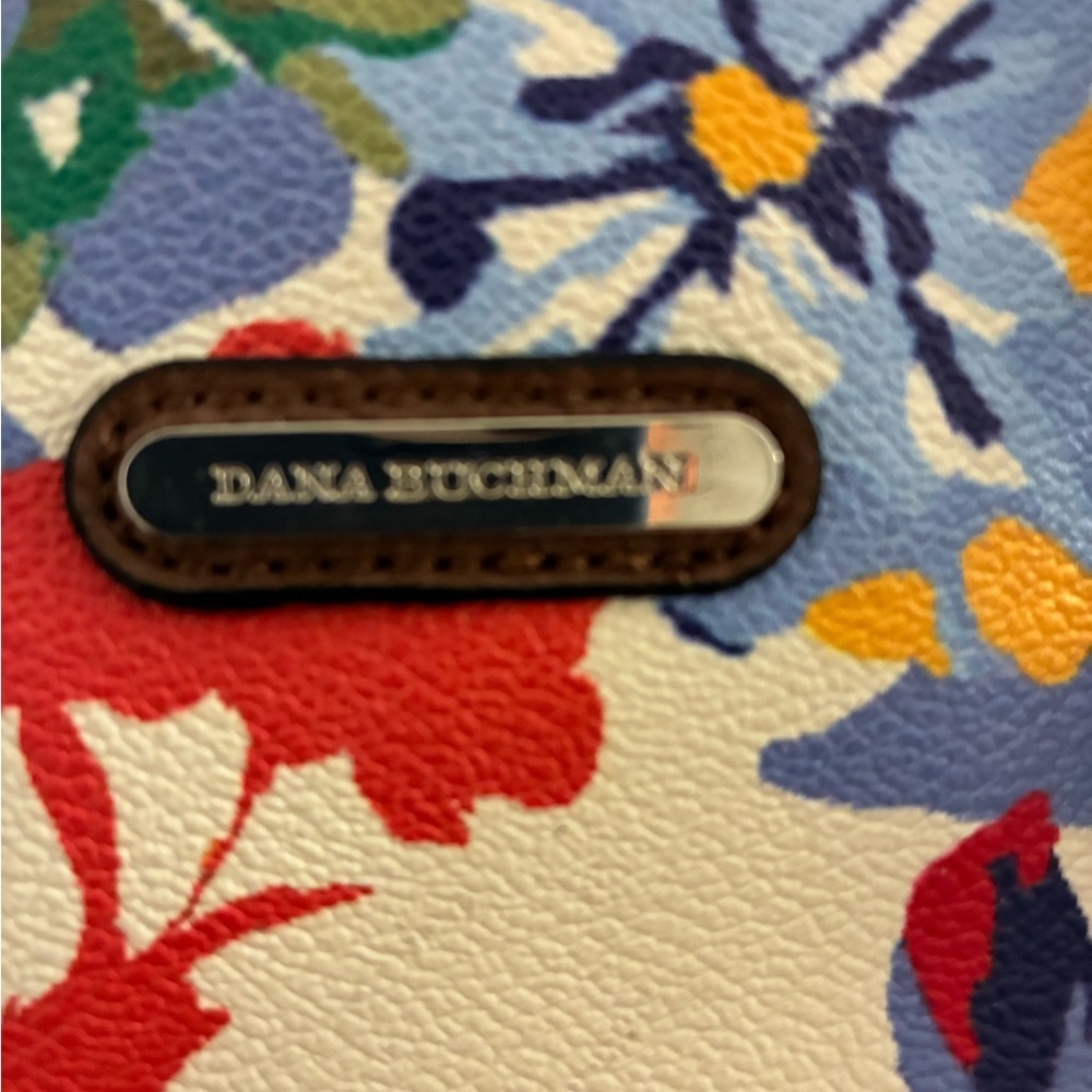 DANA BUCHMAN Rose Floral Tote Multicolor 17" X 12" X 3.5" - Picture 2 of 5